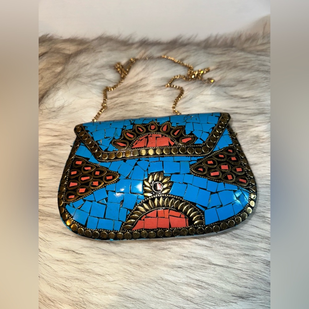 NWOT Ramla Beverly Hills Mosiac Crossbody Bag - Picture 3 of 8